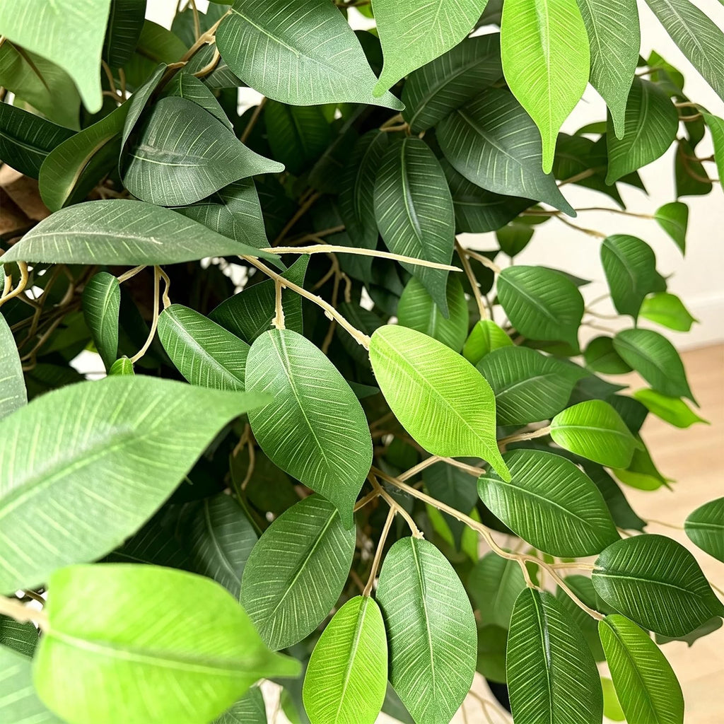 6FT UV Resistant Artificial Ficus Tree, Adjustable Fake Tree Decor
