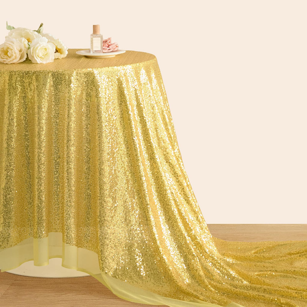 Half Yard Gold Sequin Fabric, 48 Inch Width