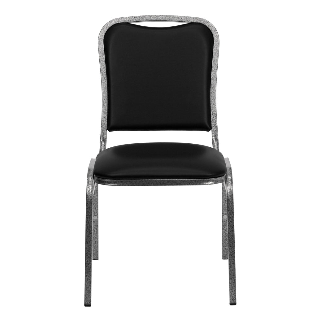 Stacking Banquet Chair in Black Vinyl