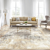 Area Rug Living Room Rugs: 5x7 Washable Large Abstract Modern Soft Stain Resistant Indoor Floor Non Slip Accent Carpet