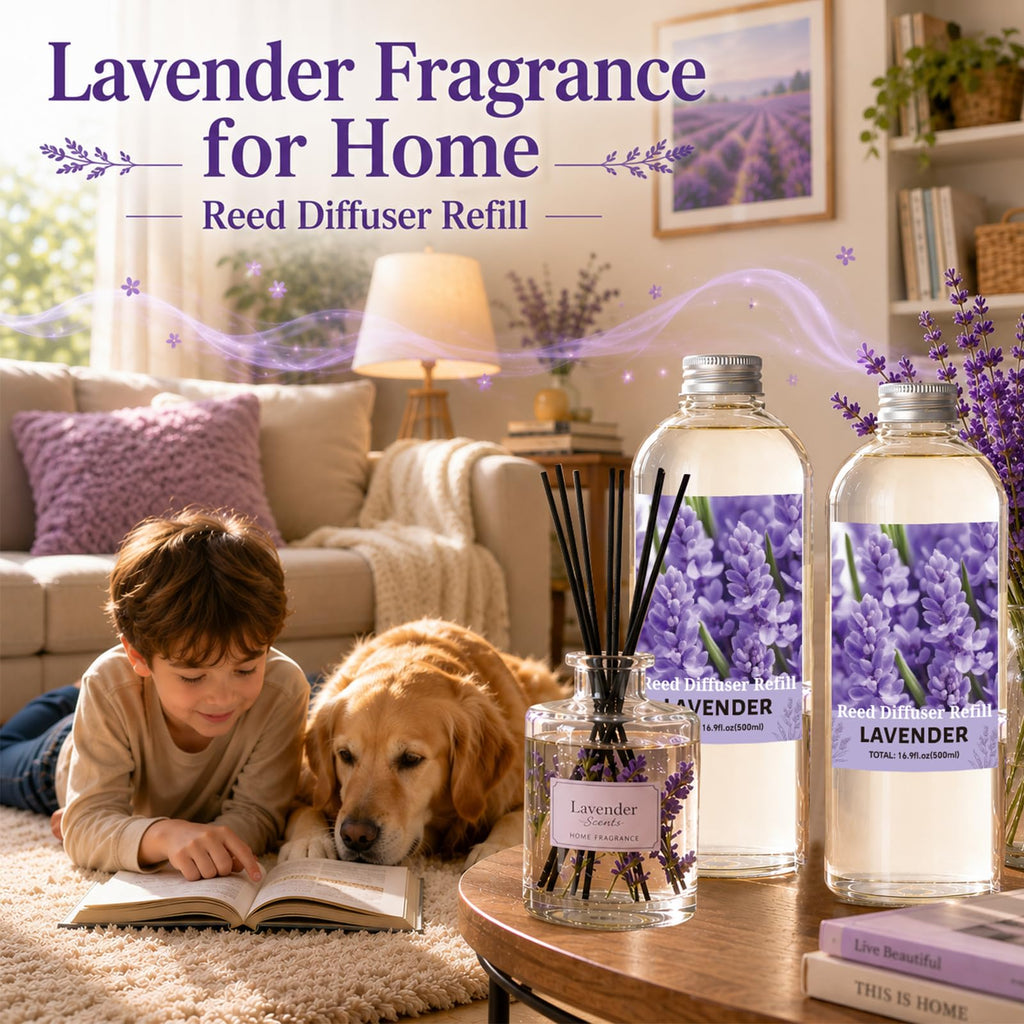 Reed Diffuser Oil Refill, Lavender Scent Diffuser Refill 33.8 Fl Oz