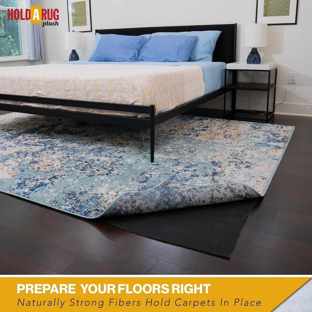 Plush 5' x 7' Nonskid, Nonslip Rug Pad, Reversible Gripper, 1⁄4 Thick, Safe for All Floors and Carpet - Set of 35