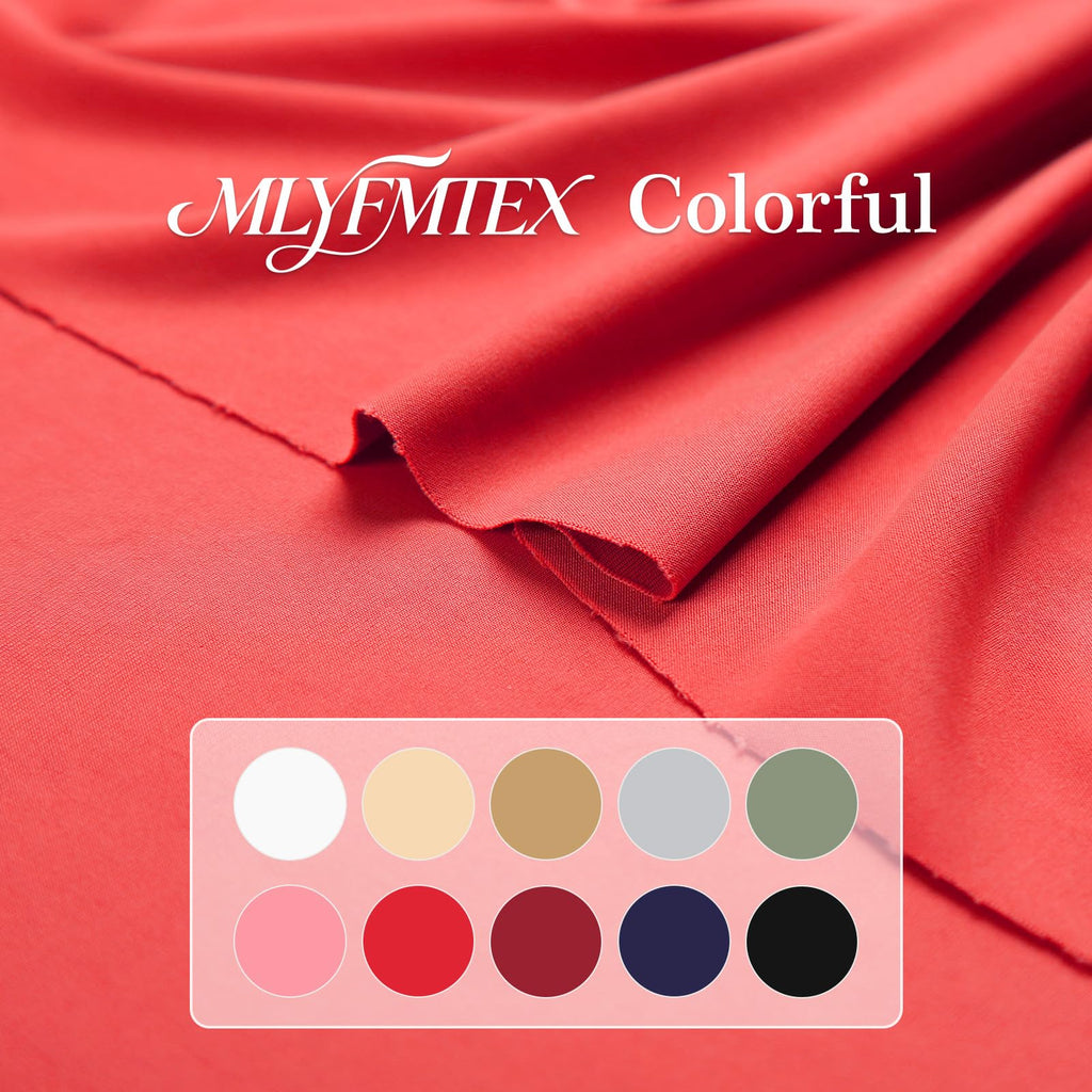 Nylon Spandex Fabric, 4 Way Stretch, 10 Yard, 65 Inch Wide, Red