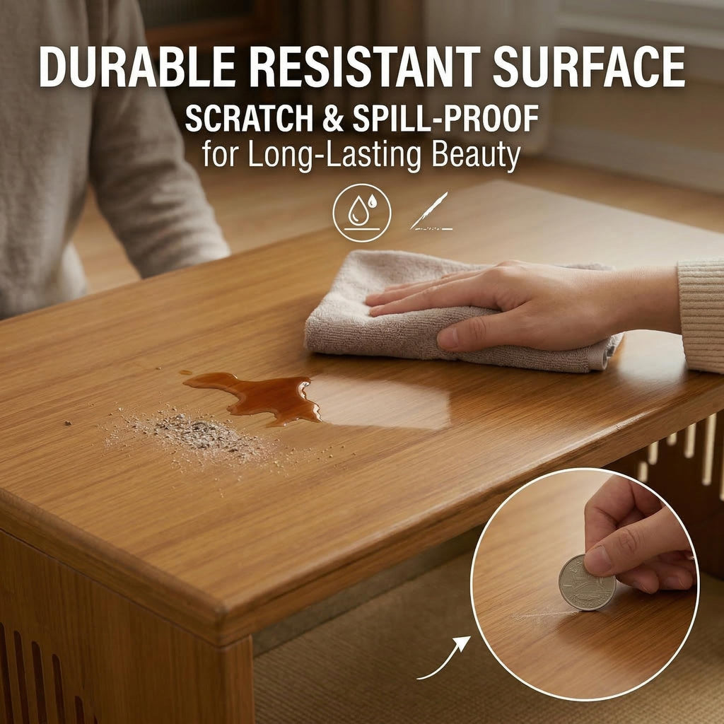 Japanese Floor Table, Bamboo Low Desk for Tea Meditation, Foldable No Assembly (Table (80cm))