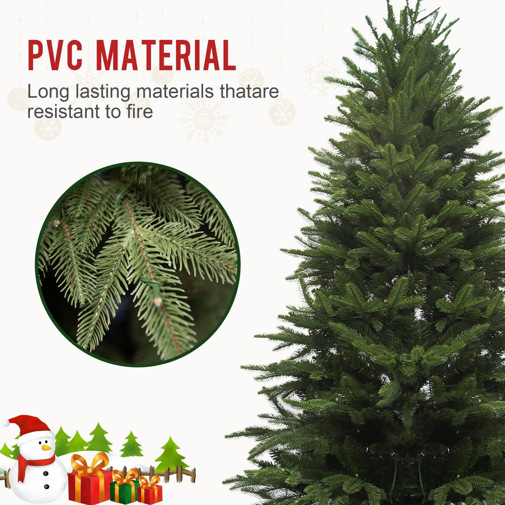 7.5 ft Pre-Lit Artificial Christmas Tree with 350 Lights, Spruce Xmas Tree