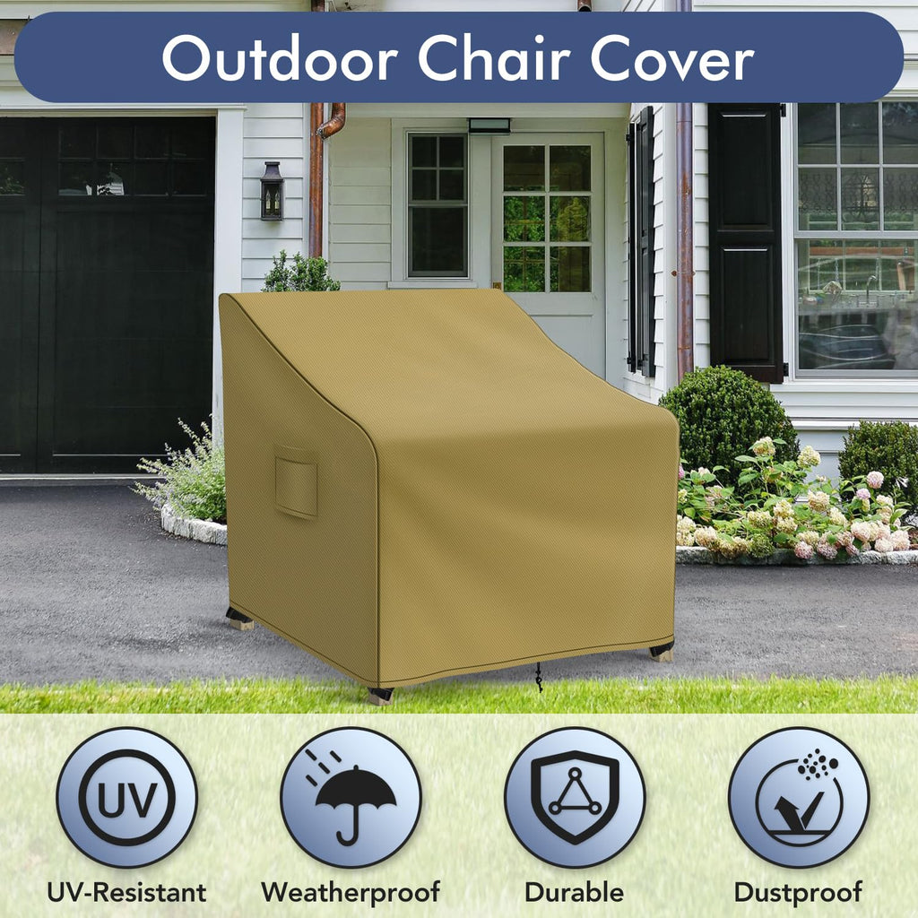 Patio Furniture Covers Waterproof for Chairs, Lawn Outdoor Chair Covers 2 Pack, for Outdoor Furniture Fits up to 37W