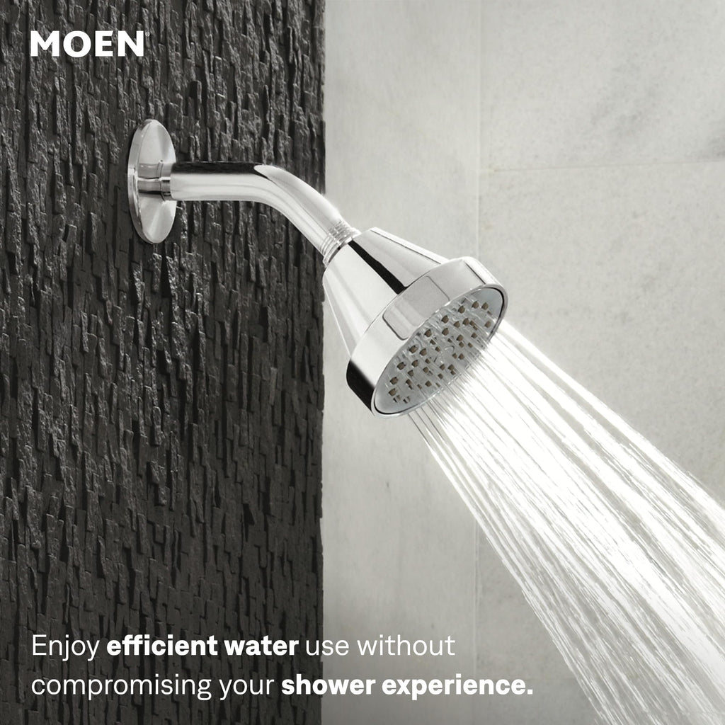 Gibson Chrome Pressure Balancing Eco-Performance Showerhead, Shower Handle, and Tub Spout, Posi-Temp Valve Required