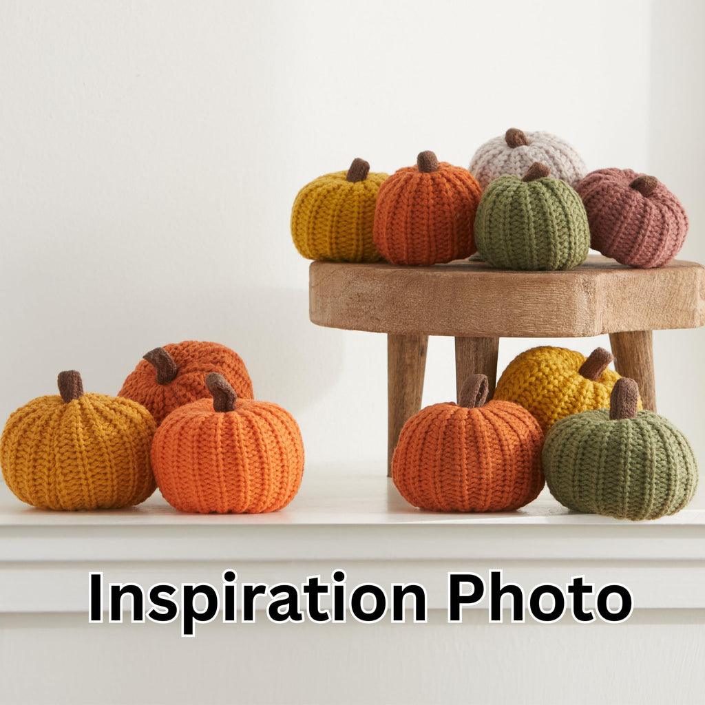 Mini Knit Pumpkins Set of 5 (Mini Orange Set)