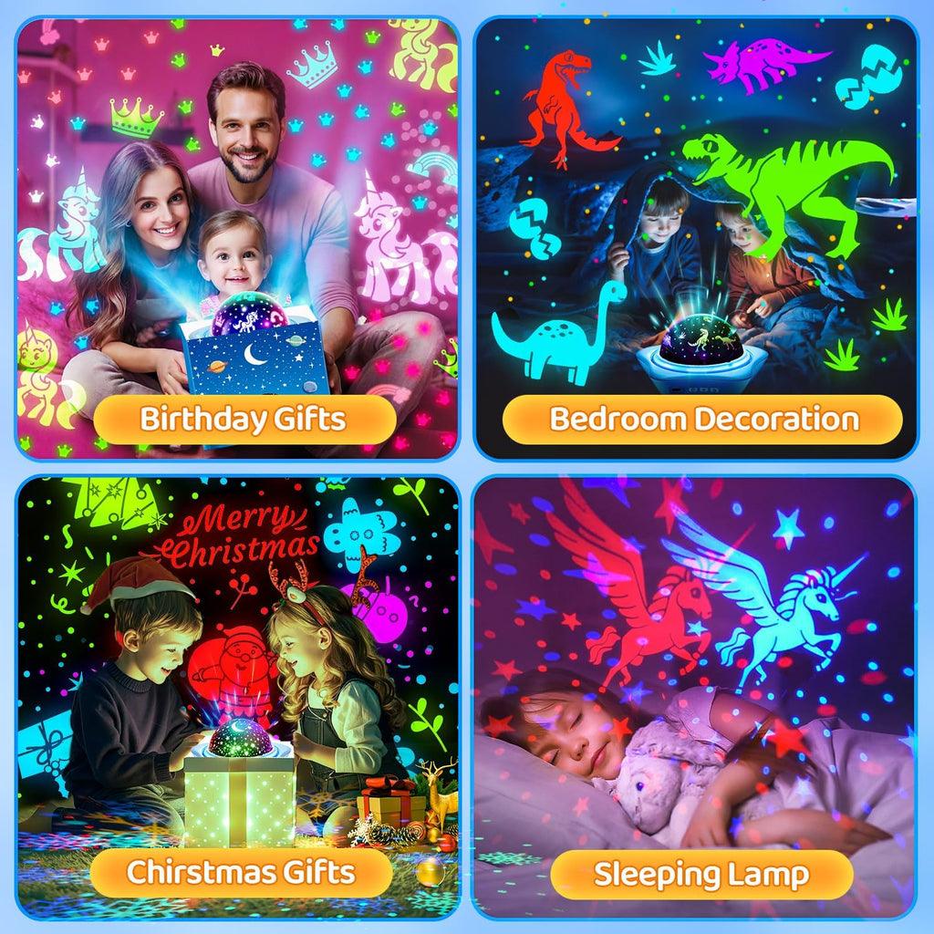 Night Light for Kids Sensory Toys, 6 Films Star Projector Light