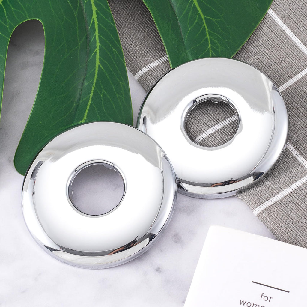 4 Pack Large Shower Arm Flange, 2.48 Inch Round Replacement Escutcheon Plate, Stainless Steel Shower Pipe Cover Plate