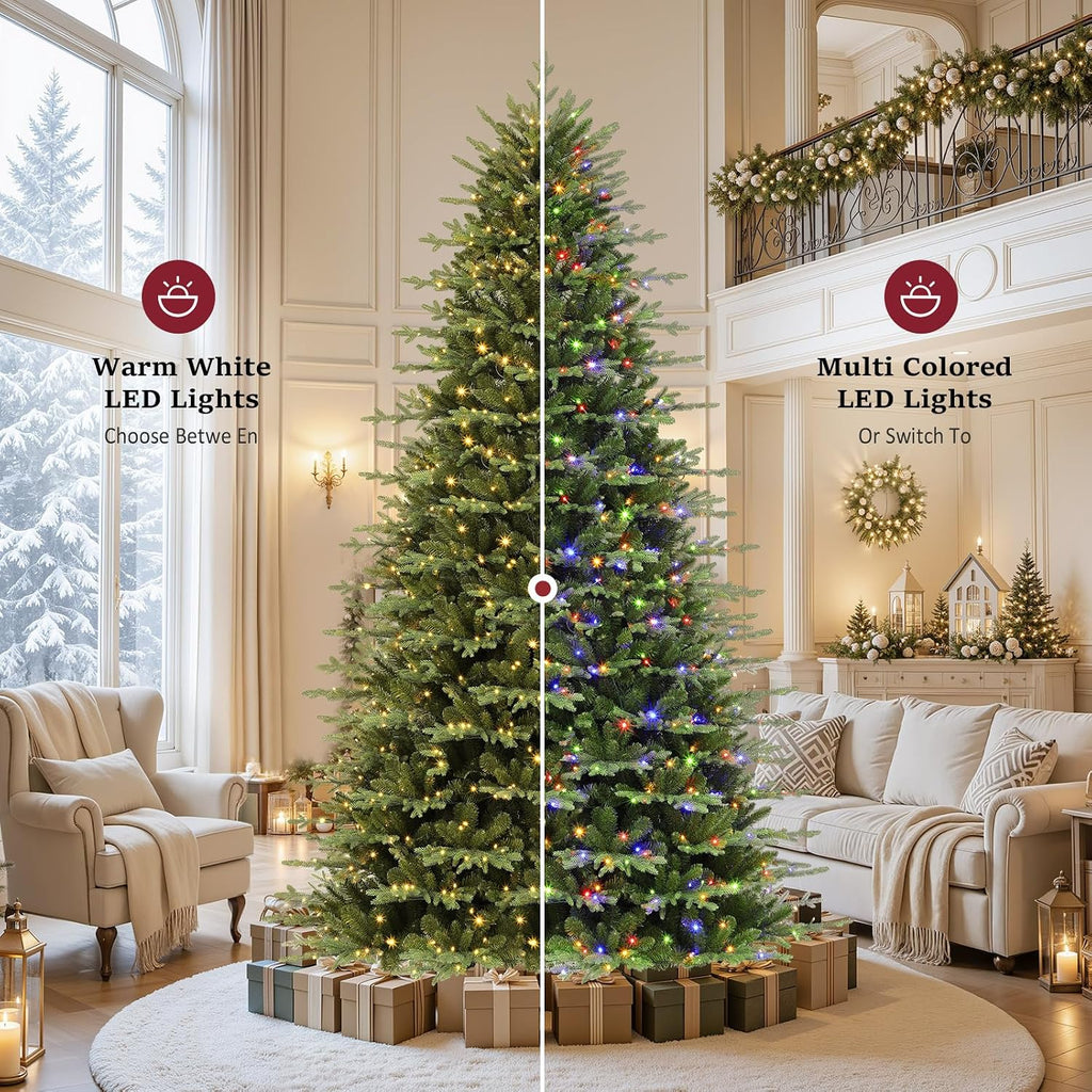 Prelit Artificial Aspen Christmas Tree with Remote Control