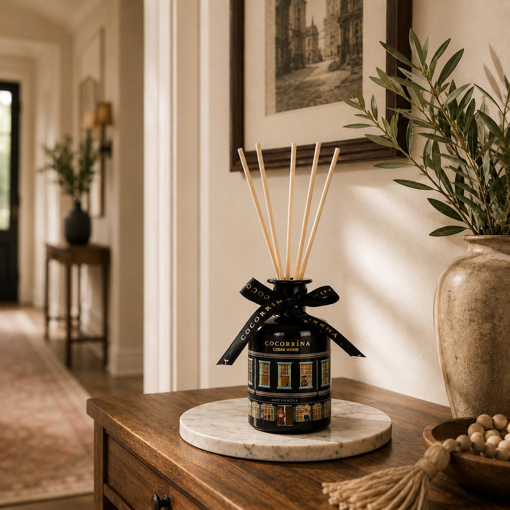 Reed Diffuser - Cedar Wood 6.76 fl oz Reed Diffuser with 8 Sticks Home Fragrance Bathroom Decor (Festive House
