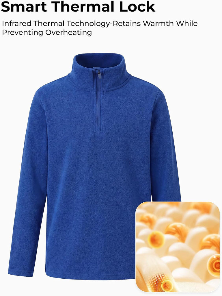 Boys Quarter Zip Pullover Thermal Sweater Fall Winter Clothes