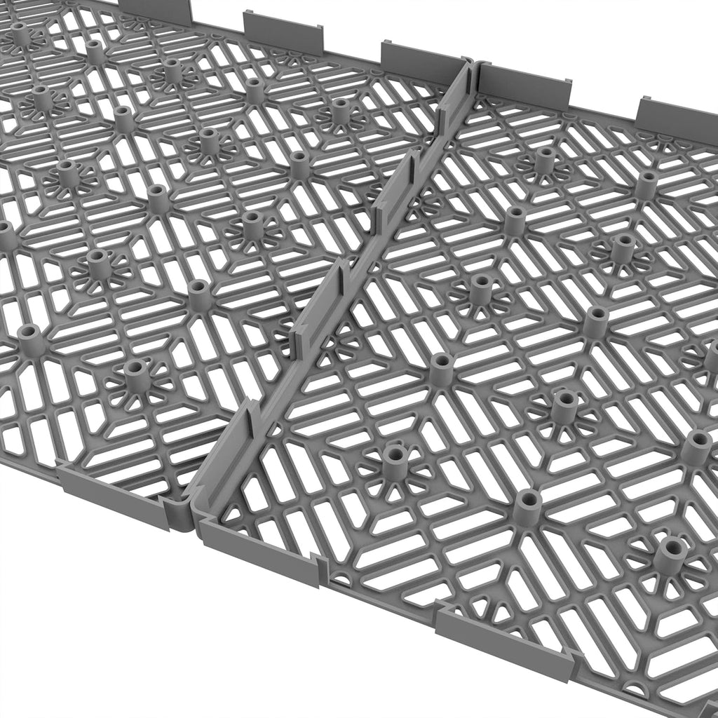 12-Pack Polypropylene Interlocking Patio Deck Tiles - Weather-Resistant Outdoor Flooring for Balcony, Porch, and Garage