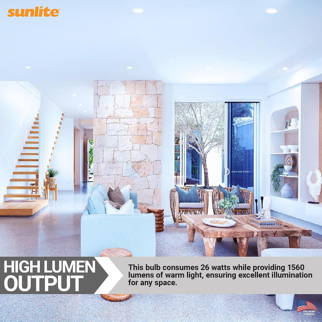 Compact Fluorescent PLD 4 Pin Double U-Shaped Twin Tube Light Bulb, 26 Watts, 120 Volts, 4 PinG24q3 Base, 1560