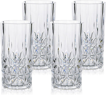 Shatterproof Tritan Plastic Tall Tumbler, Set of 4, 18oz - Myrtle Beach Drinking Glasses - Unbreakable Drinking