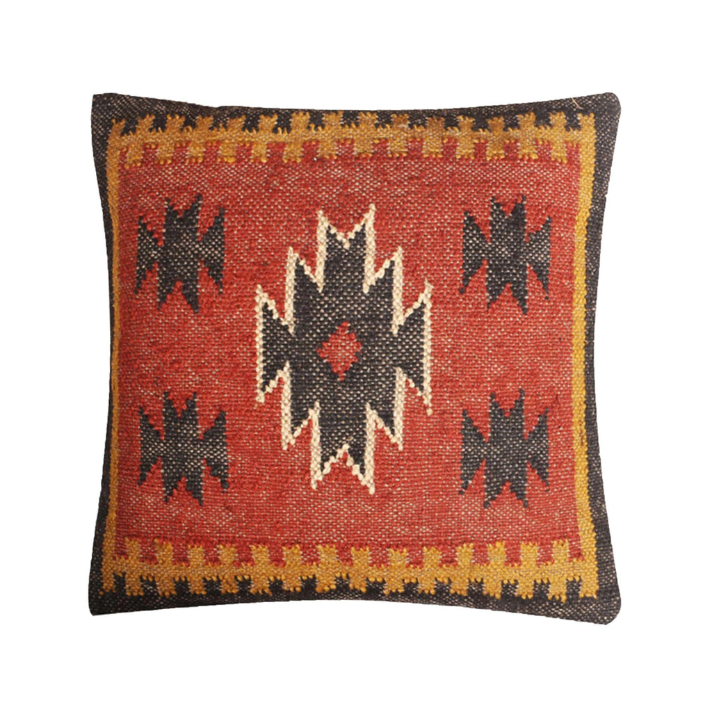 Jute kilim cushion Handmade boho throw pillow Eco-Friendly soft and stylish 18*18 inch