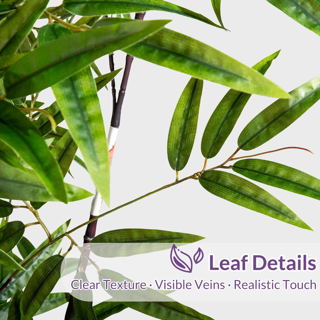 Tall Artificial Bamboo Trees Large Faux Plastic Silk Plants Indoor Outdoor Realistic Floor Plant Potted Fake Bamboo