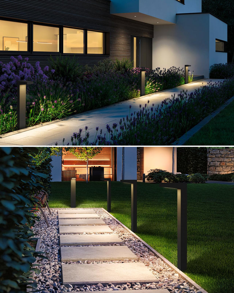 5W 3000K LED Low Voltage Landscape Pathway Lights Black, 4 Pack