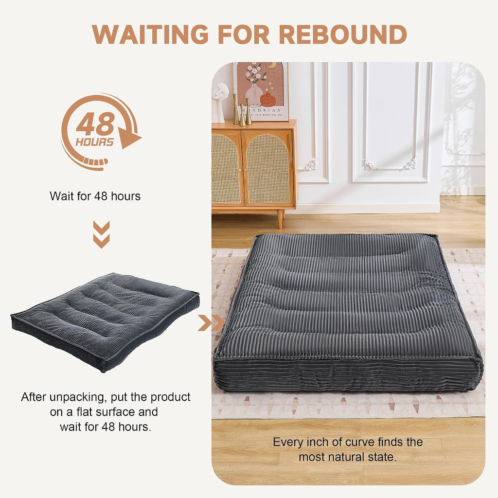 Futon Mattress 8", Foldable Floor Mattress (Frame Not Included)