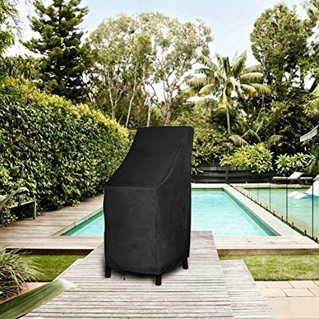 Outdoor Chair Covers, High Back Waterproof, Heavy Duty Patio Furniture Covers, Stackable Outdoor Bar Stool Covers