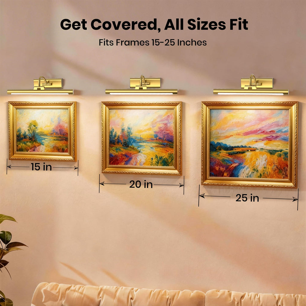 Picture Light for Wall Battery Powered, 13'' Cordless Frame Painting Light with 6000mAh Rechargeable Battery
