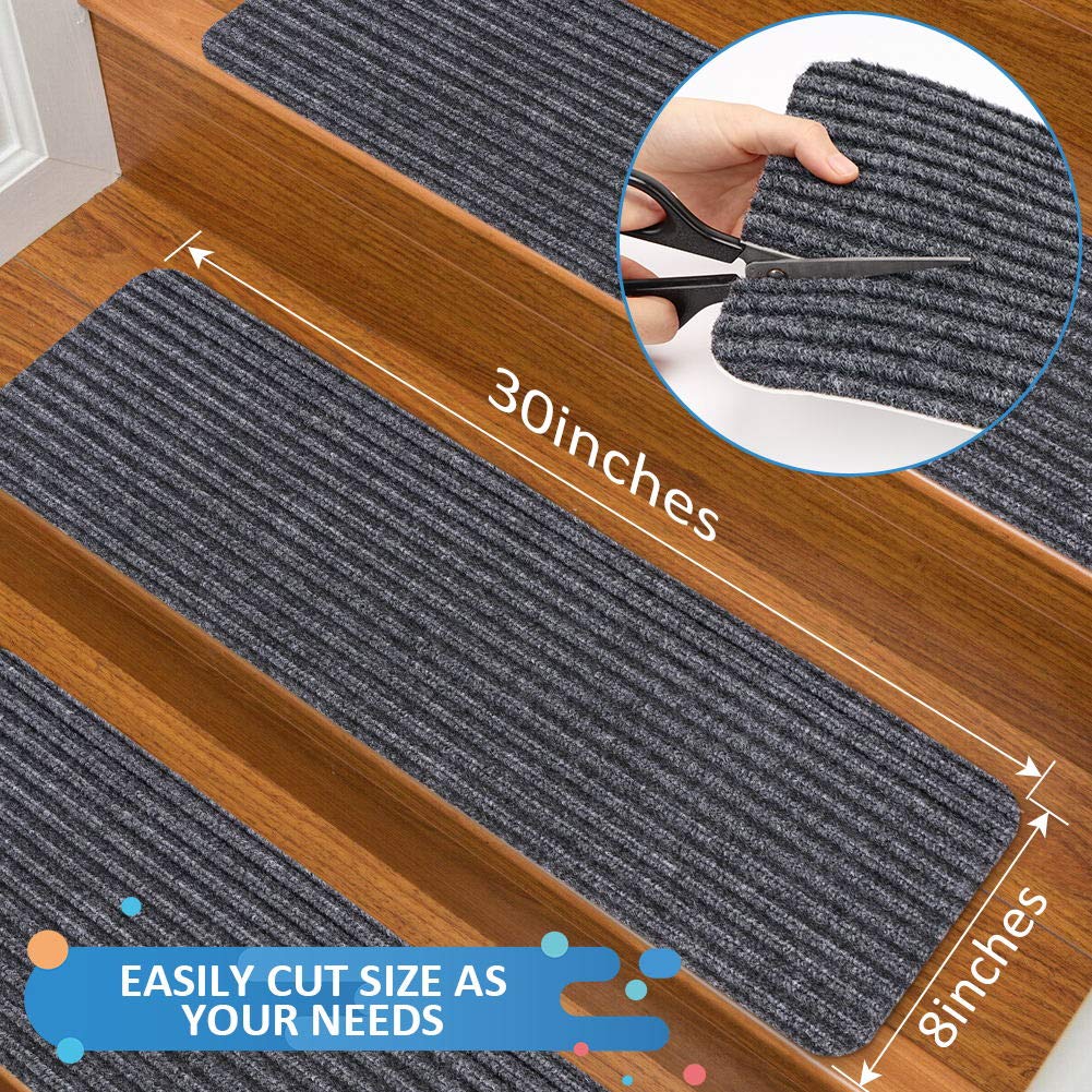Non-Slip Carpet for Wooden Steps, 15 Pack, 8" x 30"