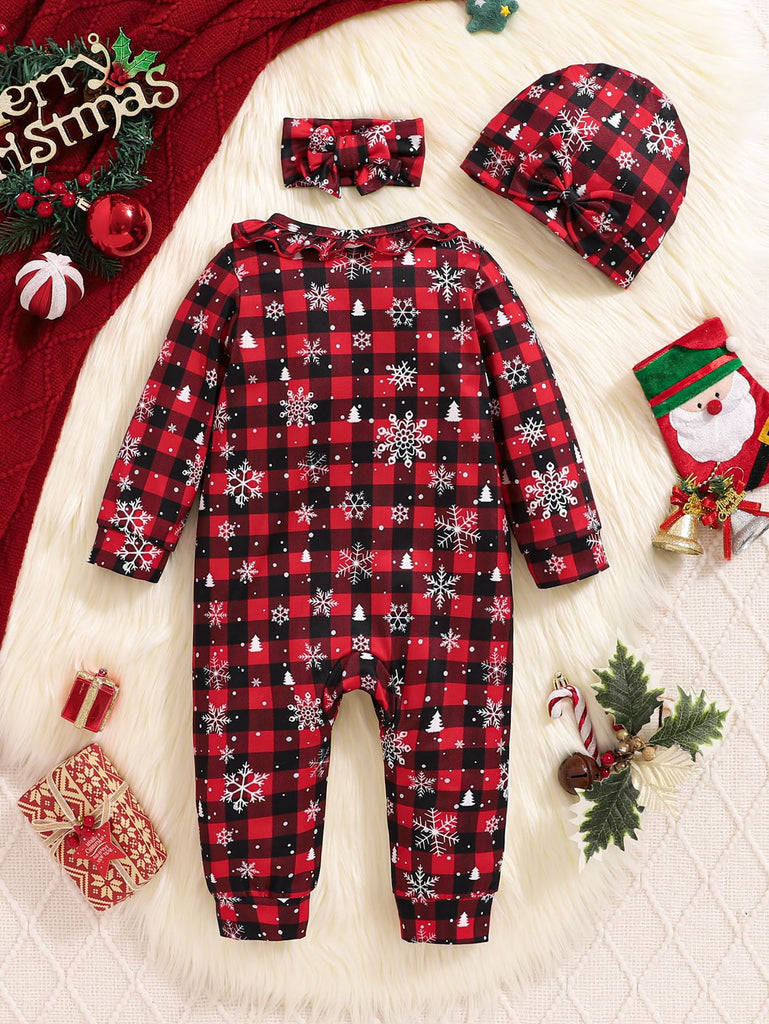 Baby Girl Christmas Outfit My 1st Holiday Clothes Newborn Girl Fall Infant Long Sleeve Santa Claus+Christmas