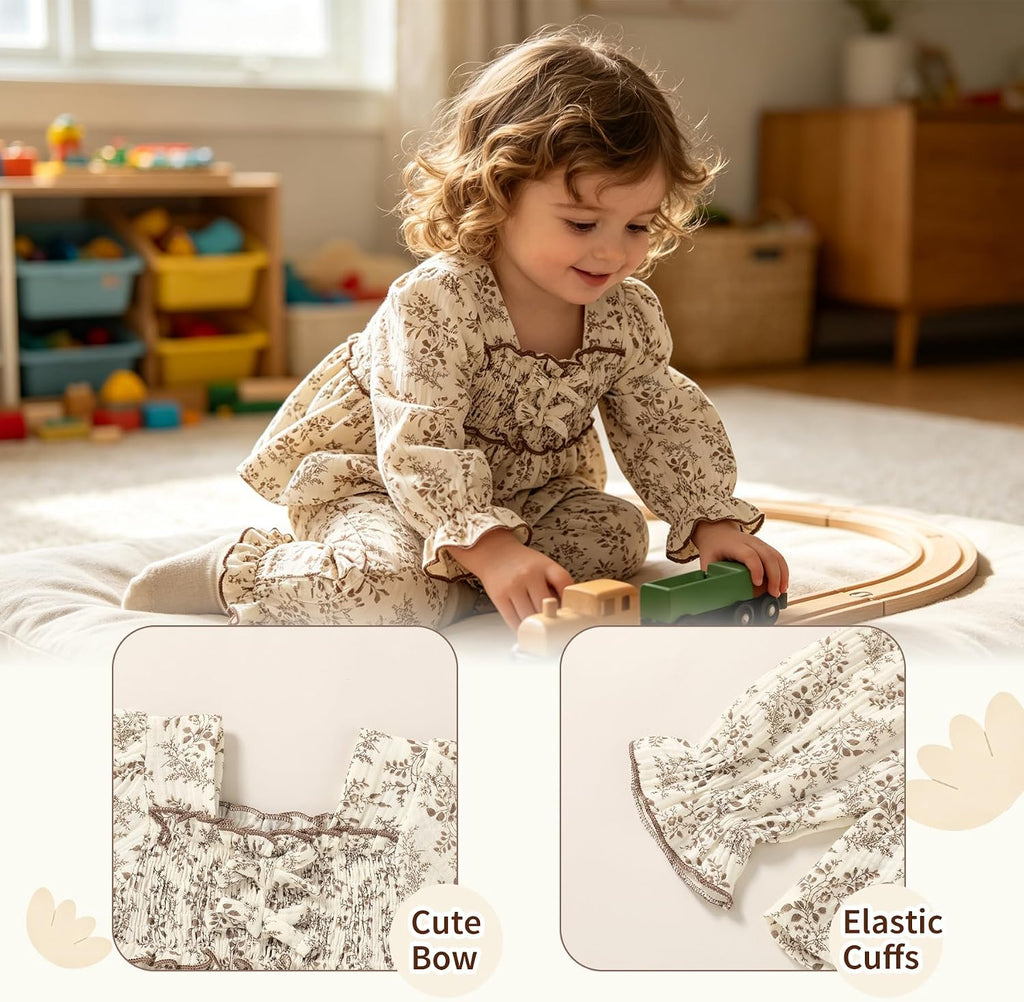 Baby Girl Fall Clothes Toddler Winter Ruffle Tops Pants Outfit