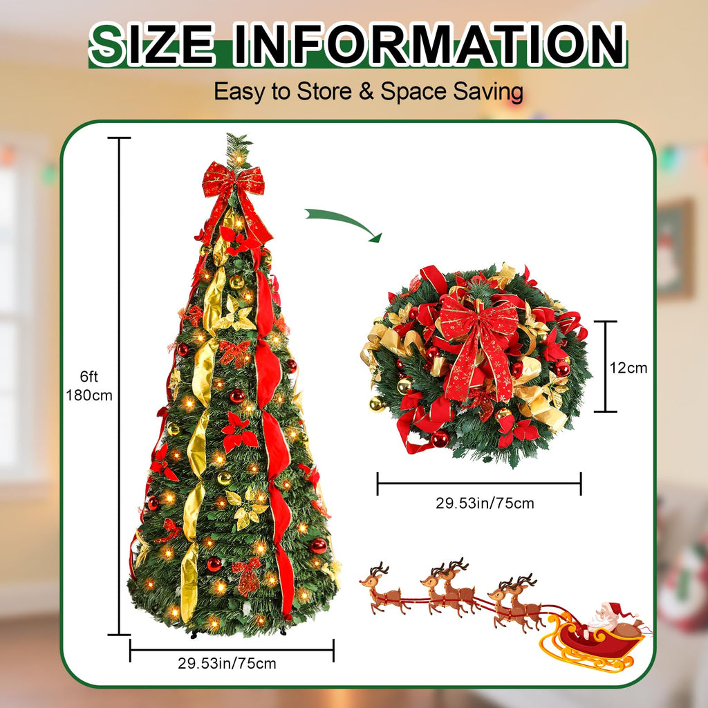 6FT Pop Up, Full Shape, Remote, Dual Color Lights
