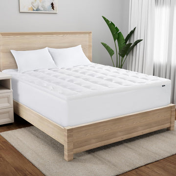 Memory Flex Soft Mattress Topper, 2" Pillow Top Mattress Pad, Cushioning Stain Resistant Mattress Protector with 15"