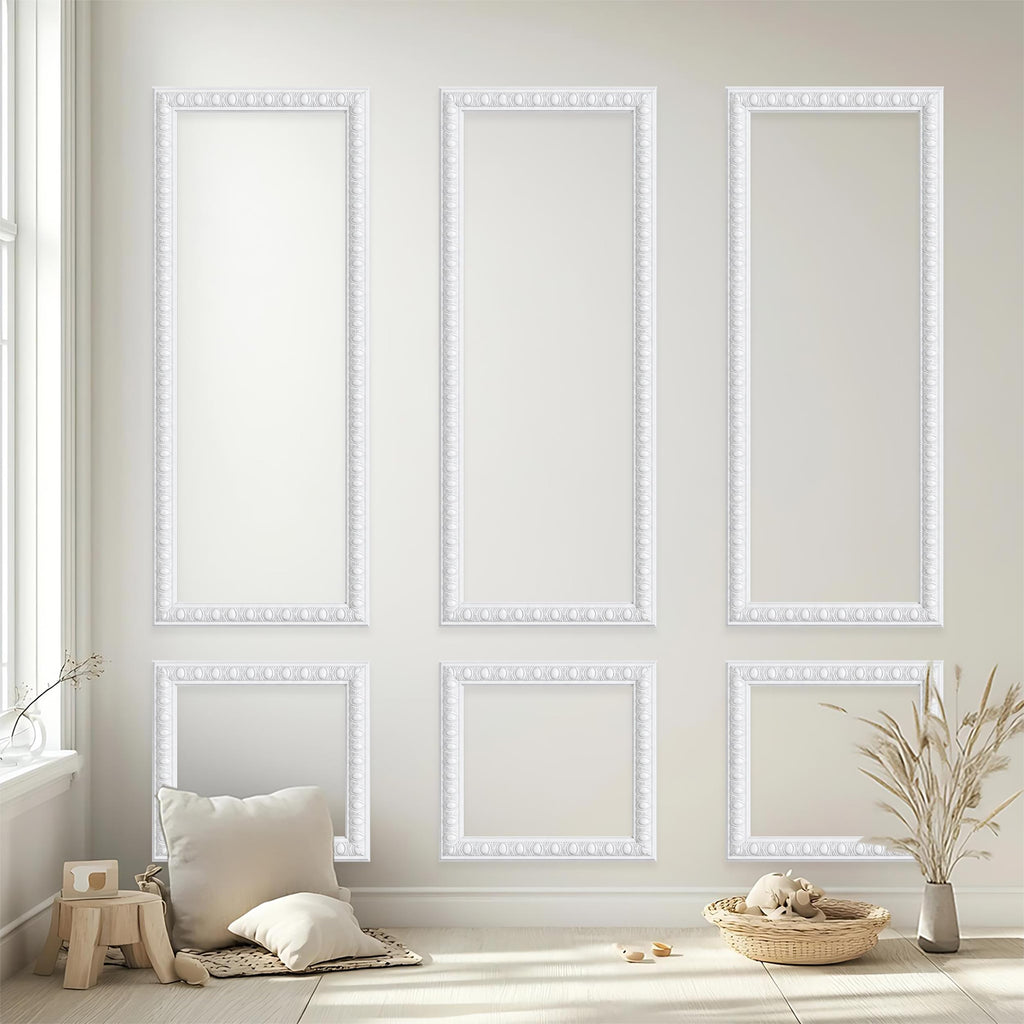 Peel and Stick Wall Molding Kit,Pre-Cut Bead Wainscoting Panel,24x54in