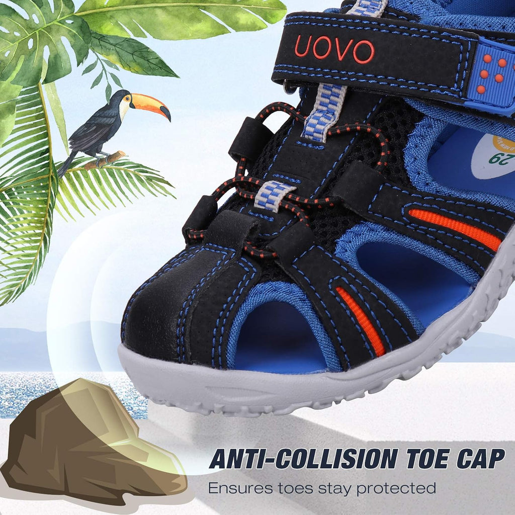 Boys Girls Sandals Summer Shoes Closed Toe Lightweight Outdoor Athletic Sports (Toddler/Little Kid/Big Kid)