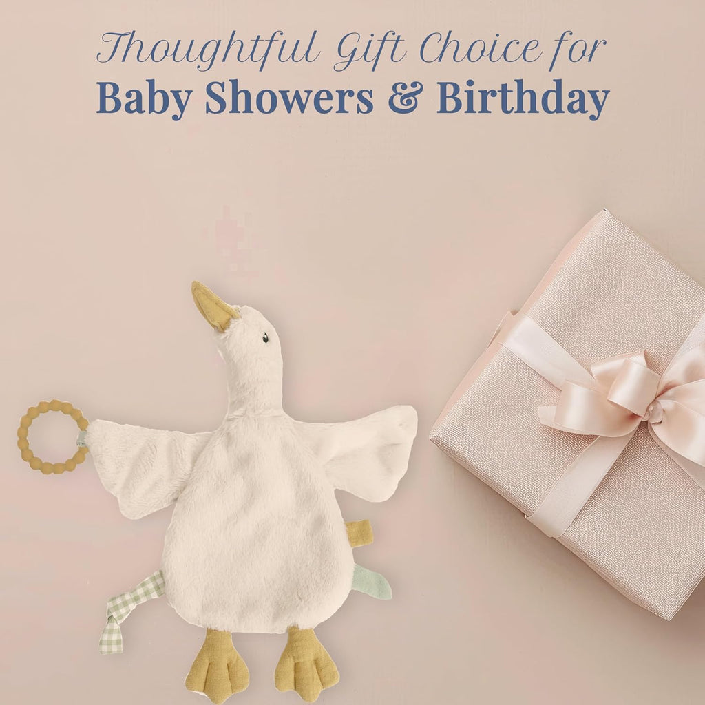 PRU Goose Teether Lovey, Inch Baby Security Blanket for Kids