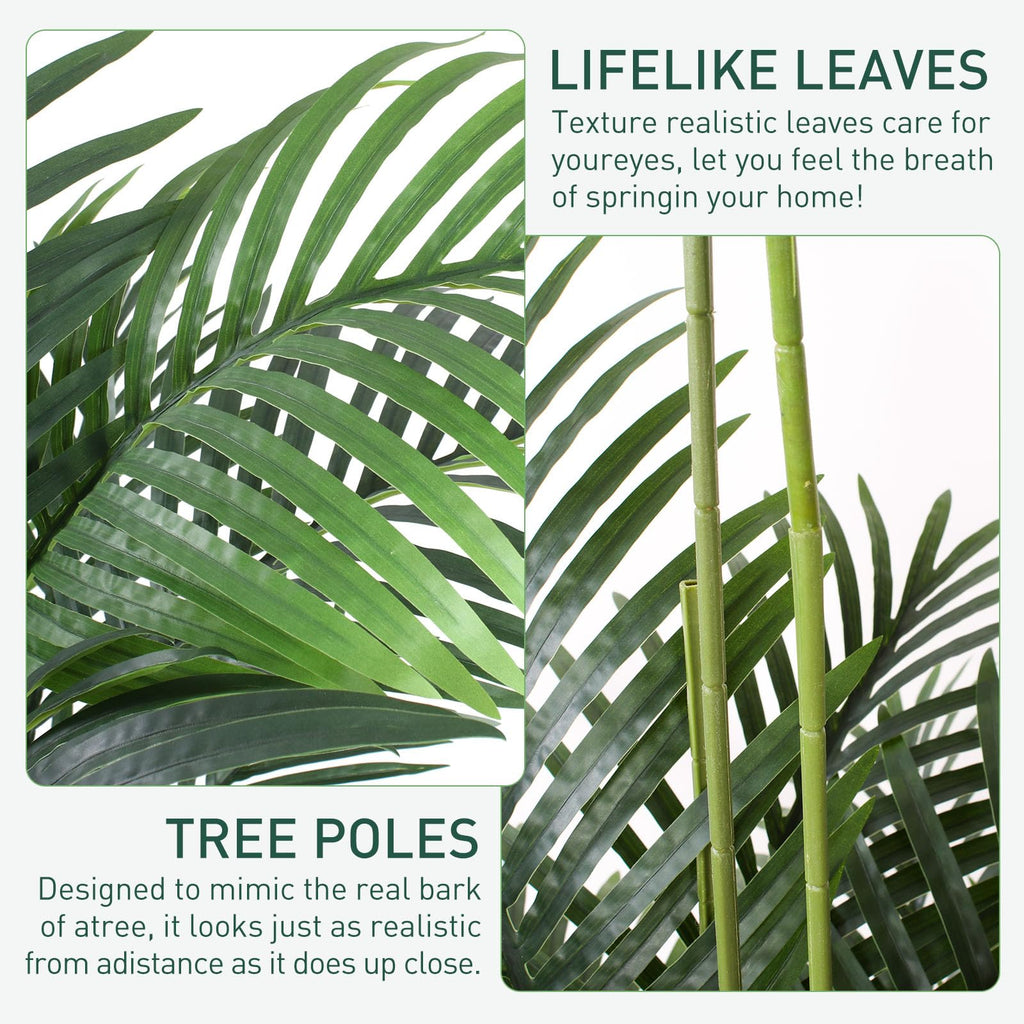 Artificial Tropical Palm Plant - 7 FT Artificial Tree with Pot Decor, Tall Faux Plants for Indoors and Outdoors