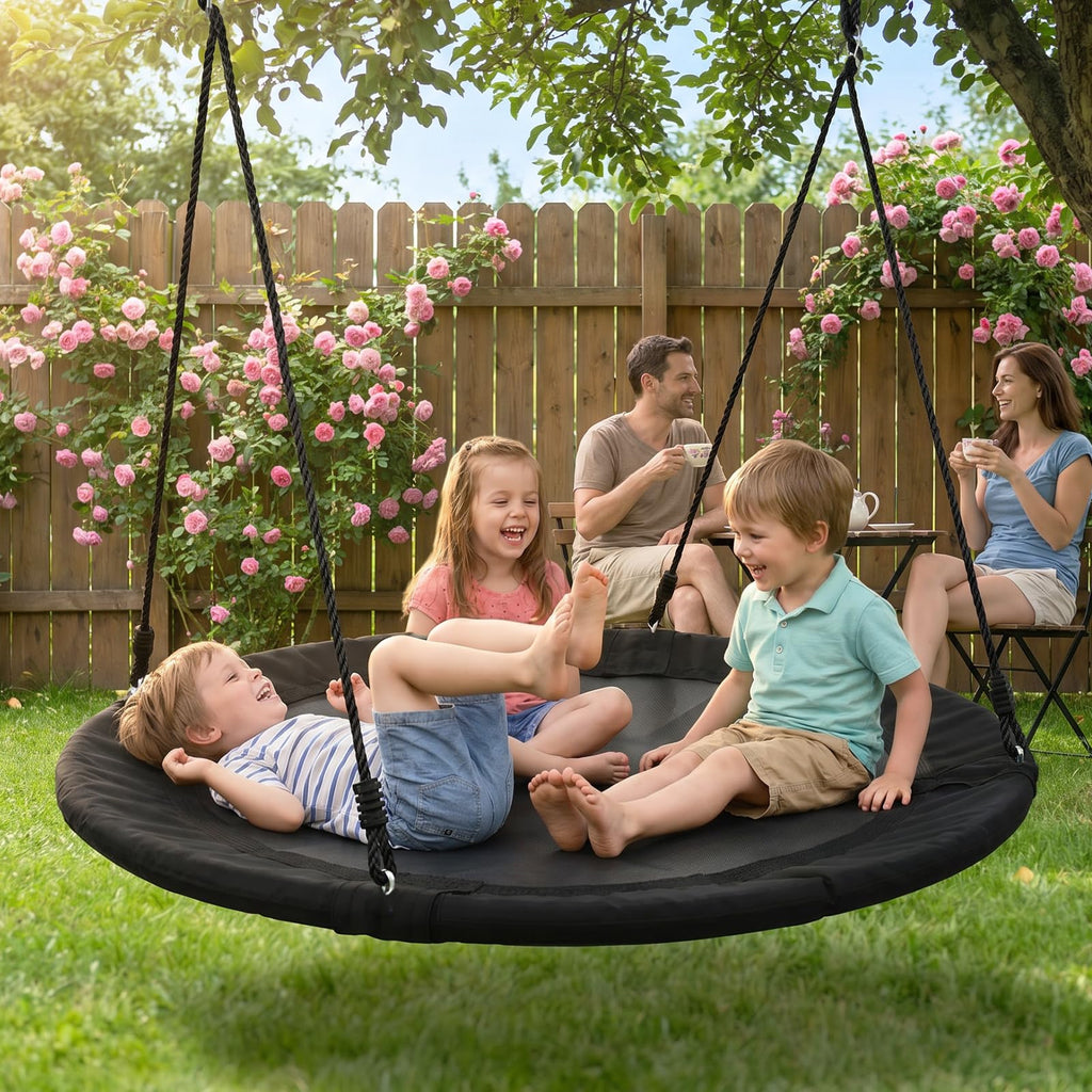 48" Large Saucer Tree Swing, 700lbs Round Swing for Kids Adults
