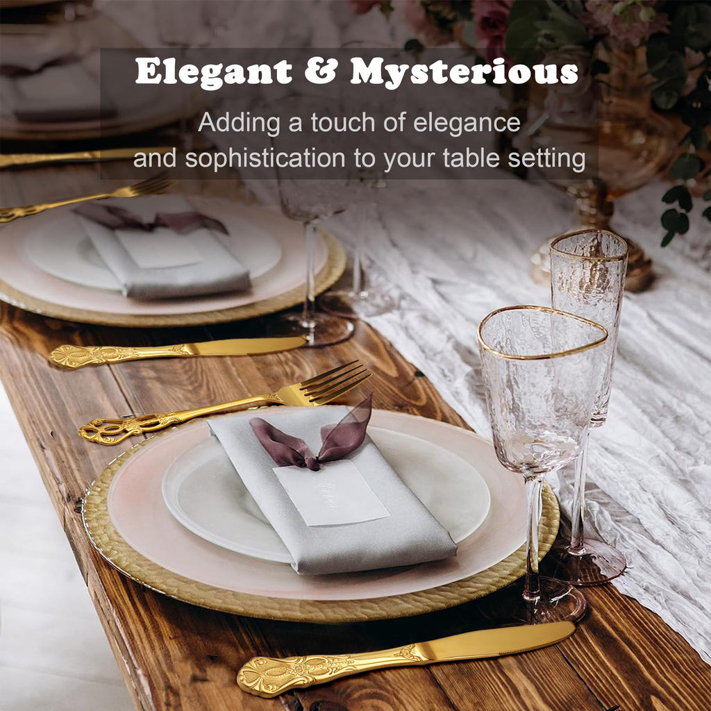 Gorgeous Retro Royal Gold Stainless Steel 20-Piece Flatware Set