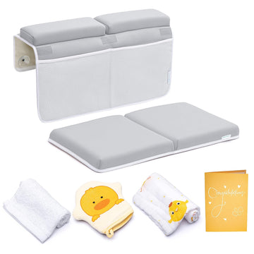 Bath Kneeler and Elbow Rest Pad, 1.75 inch Extra Thick Baby Bath Kneeling Mat and Elbow Pads for Bathtub. Bath Tub