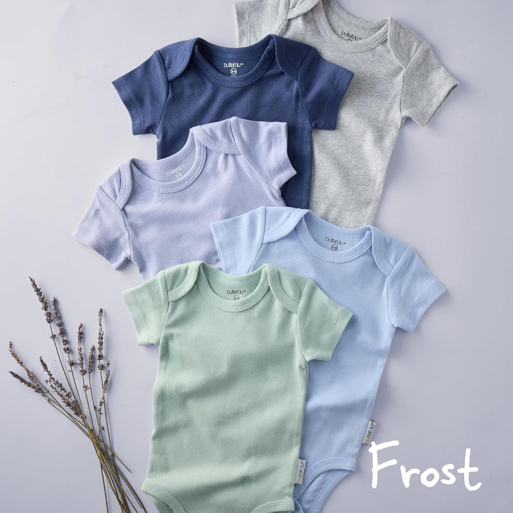 Avery Multipack Short Sleeve Bodysuits 100% Organic Cotton