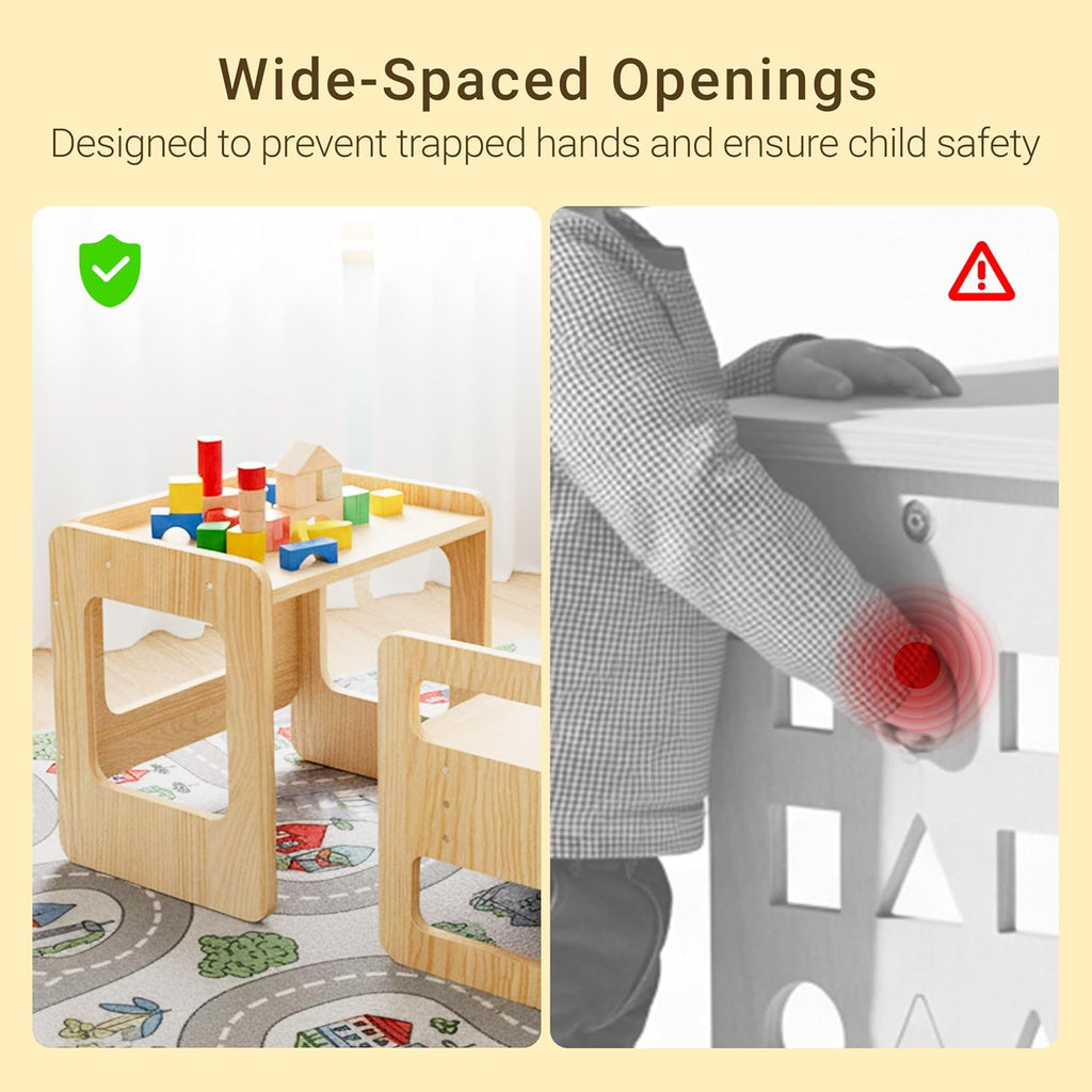 Montessori Weaning Table and Chair Set - 3 Adjustable Height