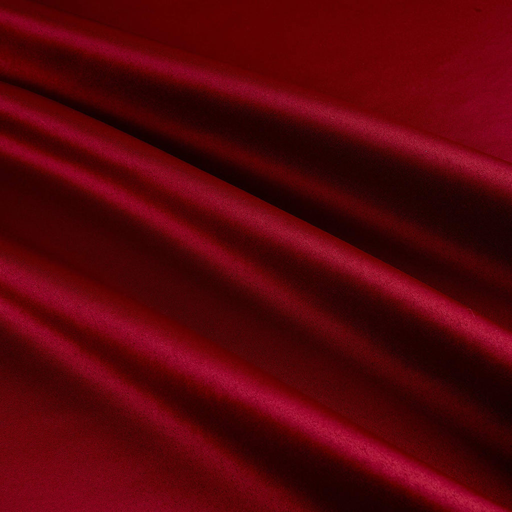 Mi Amor Duchess Satin Dark Red, Fabric by the Yard