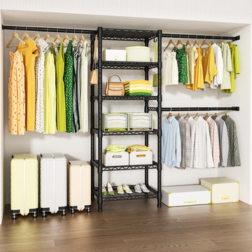 M5 Wall Mounted Clothes Garment Rack, Heavy Duty Closet Storage System