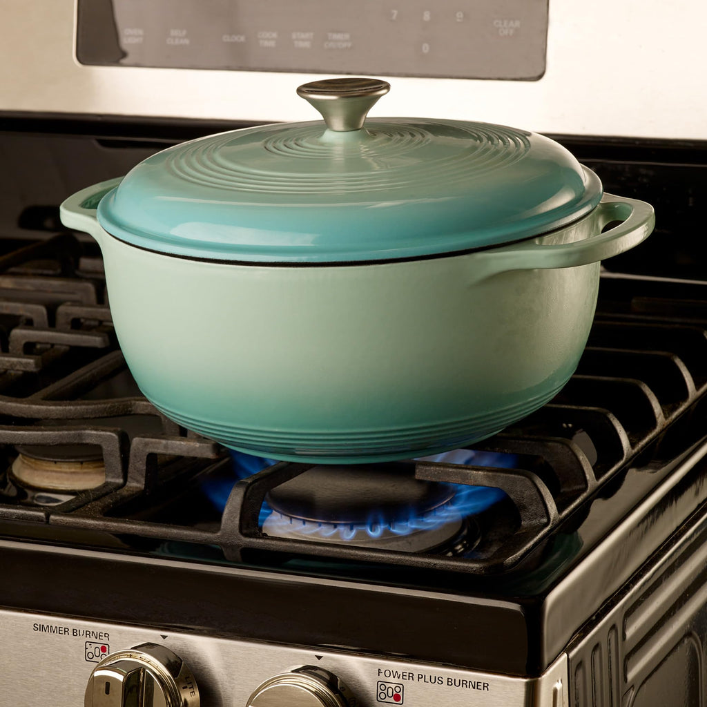 Enameled Cast Iron Round Dutch Oven, 6 qt., Aqua
