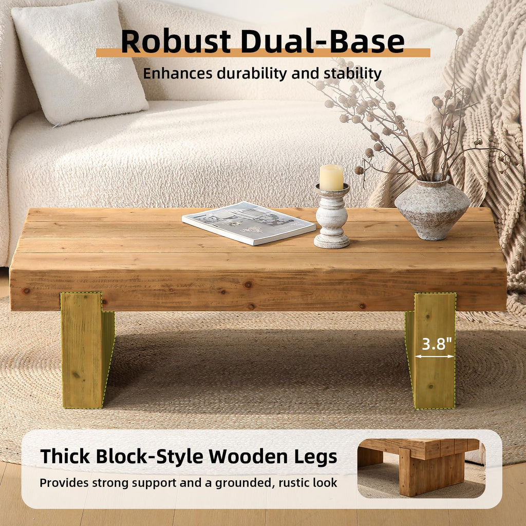 Wooden Coffee Table Mid Century Modern Coffee Table