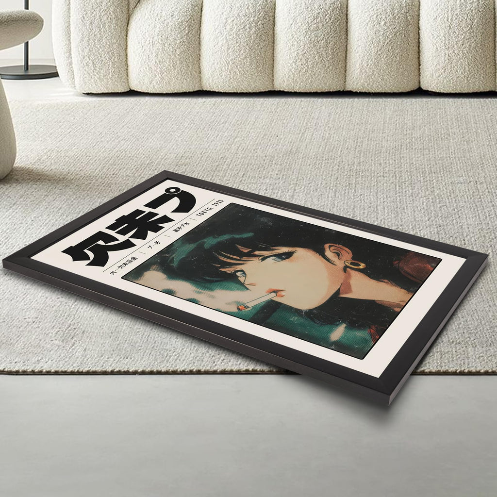 Vintage Japanese Manga Wall Retro Smoking Girl Poster 1923 Tokyo Nostalgic Style Portrait Artwork Prints Painting