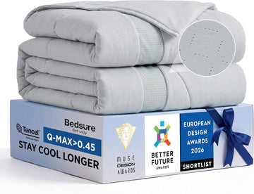 CoolOxy Cooling Comforter King Size - 4X Breathable & Q-Max>0.45 Summer Comforter, Cooling Blankets for Hot Sleepers