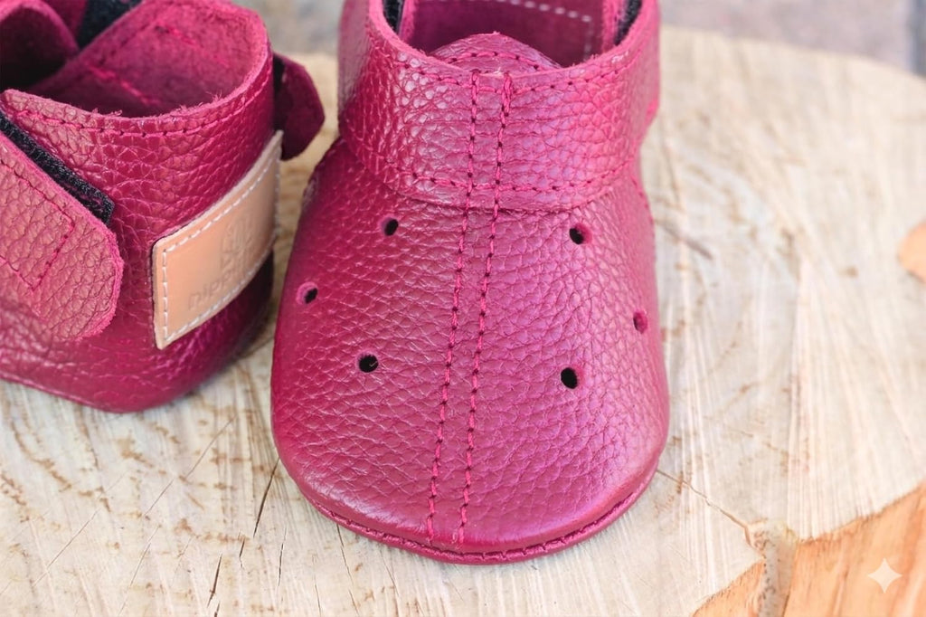 Leather Baby Shoes Soft Sole, Pink Moccasins, Genuine Handmade Infant Booties, Baby Girl, Toddler First Walker