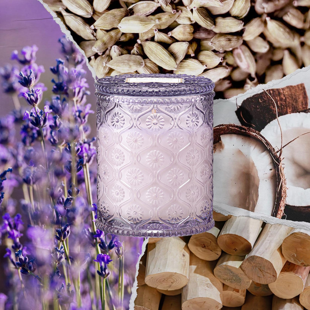 Lilac Fresh Scented Candles, Soy Wax 40 Hrs