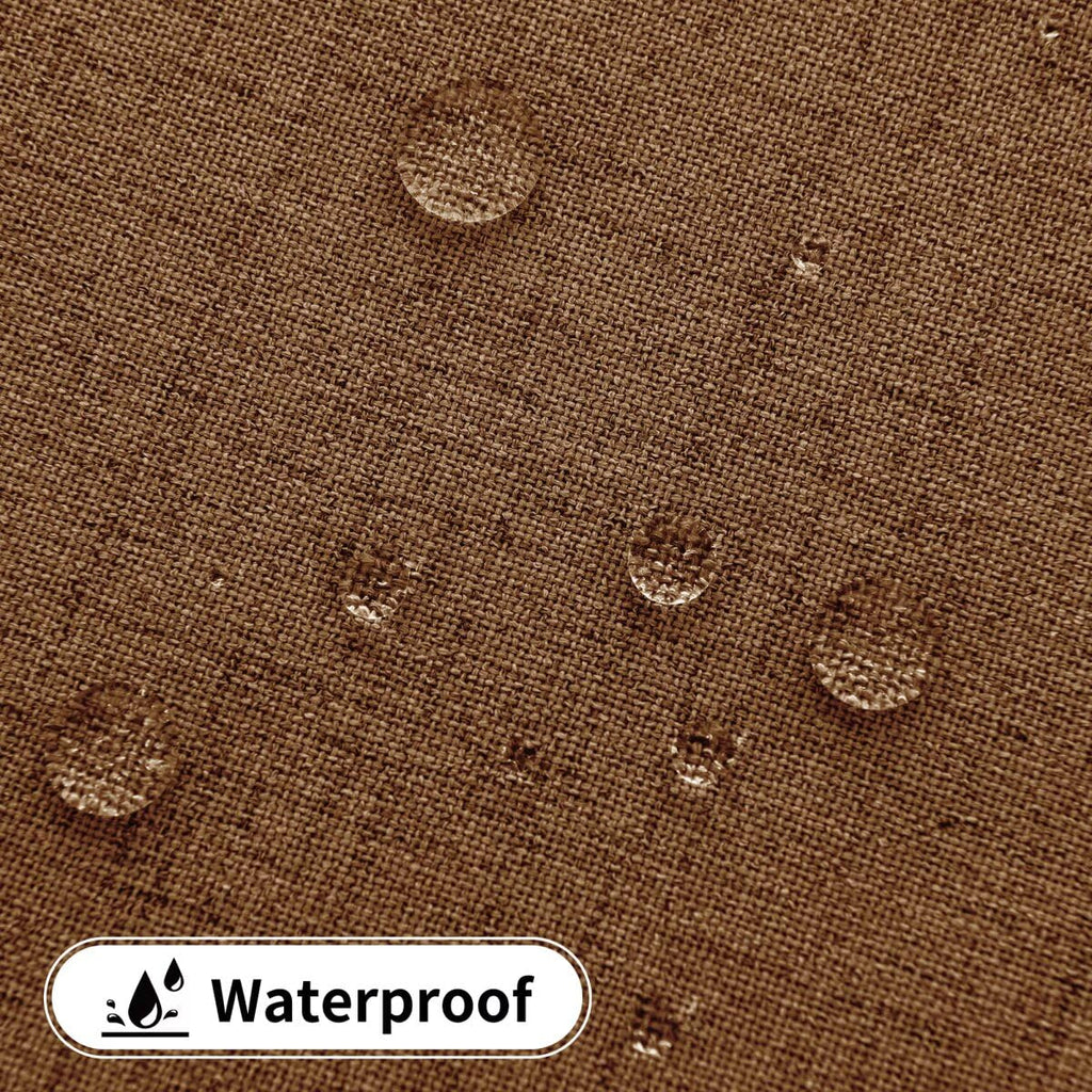 Natural Linen Rectangle Tablecloth, Slubby Textured Fall Lightweight Table Cloth 60 x 84 Inch, Water Resistant Stain