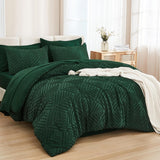 King Comforter Set 7 Pieces Dark Emerald Green